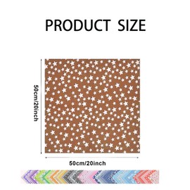 Set of 7 Cotton Fabric 50 x 50 cm - Fabrics for Sewing, Patchwork Fabrics, Fabric Scraps - DIY Fabric for Crafts, Quilting, Decoration & Doll Clothes - 100% Cotton, Various Designs (Brown, 50 x 50 cm)