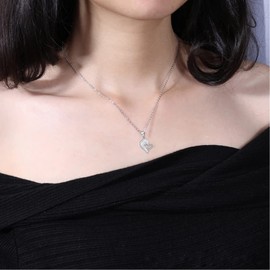 Couple Necklaces Bracelets Set Matching Heart Necklaces for Bf Gf Moon Sun Necklaces for Couples Jewelry Long Distance Relationship Bracelets Promise Bracelets Couples Gifts Ideas Couples Christmas Gifts(F I Love You More&Love You Most)