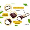 Cerbery® Elegant Leather Keyring with Rings and Gift Box |