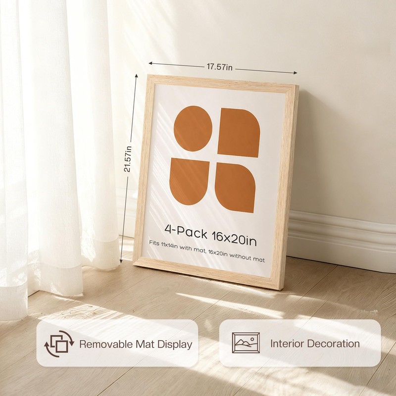 Abtgt Solid Wood 16x20 Frames, Gallery Wall Frame Set of