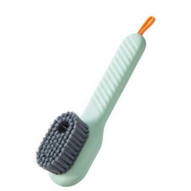 Multifunctional Cleaning Brush with Plaid Grip, Soft Fine Bristles, Easy Decontaminate,soap Dispenser (Green)