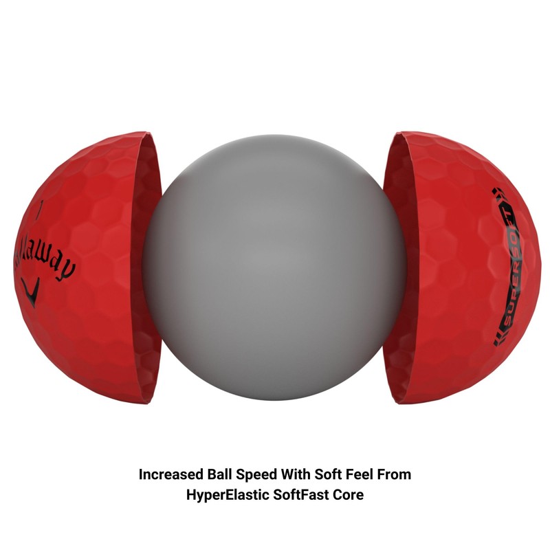 Callaway Callaway Golf Supersoft Golf Balls (2023 Version, Red)