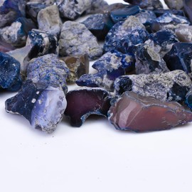 GEMKORA 25 carats Raw Black Opal Gemstone and Crystals, Wholesale Gemstone Lot, Rough Crystals, Rock Stones, Jewelry Making Supplies, DIY & Crafts, B Grade