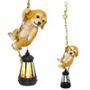 ZaaYee Solar Hanging Dog Statue, Golden Retriever