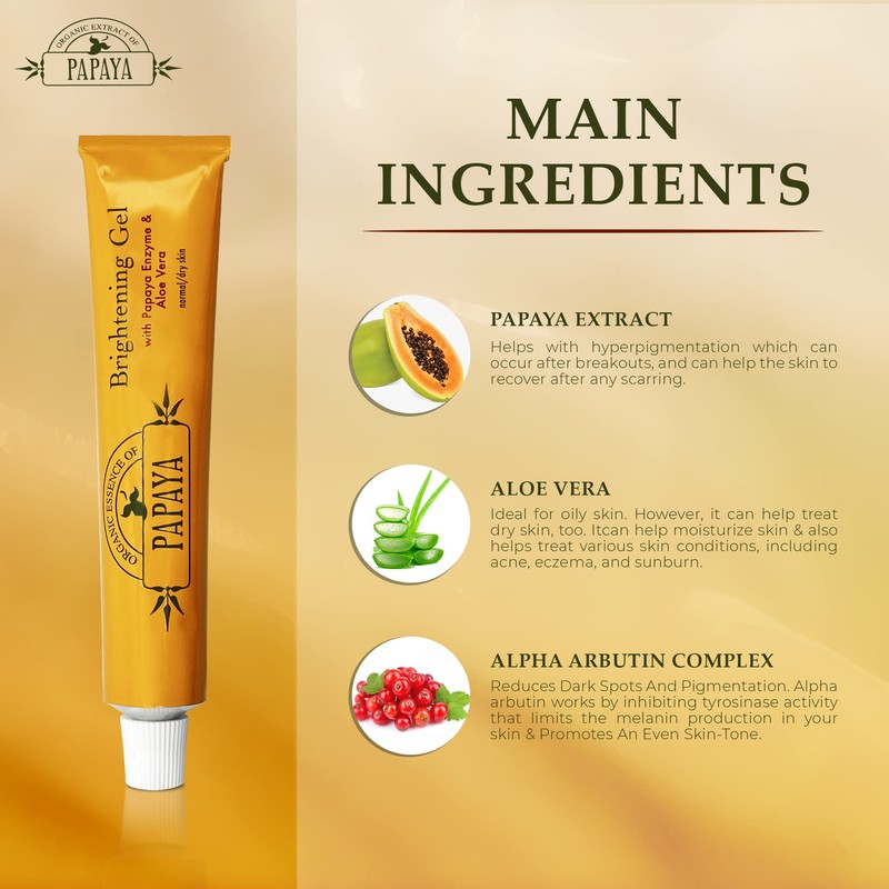 Organic Extract of Papaya Brightening Gel Tube | 30g |