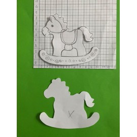 LILIAO Rocking Horse Cookie Cutter for Baby Shower, 4.2 inches, Stainless Steel