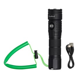 Blue Reef 2000 Lumens Dive Light, High-Powered Rechargeable LED Flashlight, IPX8 Waterproof 100M, 8.6° Beam Angle, 3 Light Modes, Durable Aluminum Alloy, Scuba Diving & Underwater Exploration Torch