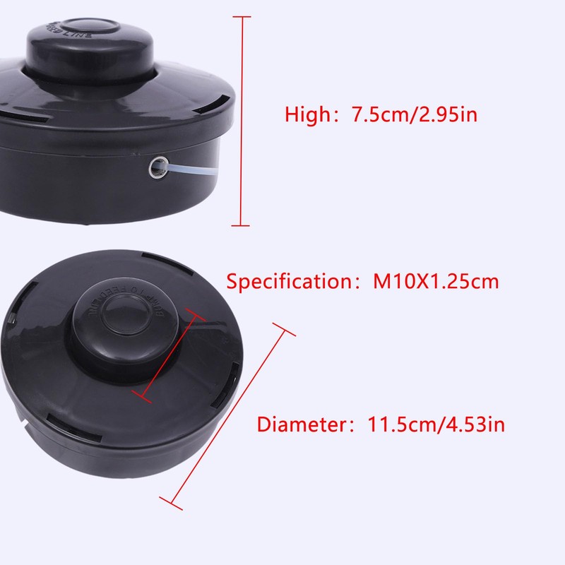 Pack of 2 Universal Trimmer Head Thread Spool Line Head