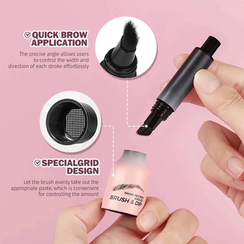 Angled Brow Brush with Microblading Pen & Pencil - Easy,
