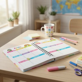 Agenda Escolar 25-26 Maestra Pasta Dura Mod Multicolor #5