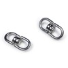 LABEN Stainless Steel Key Ring Keychain Rotatable Connector 2pcs, Anti