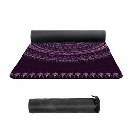 nuveti Suede TPE Yoga Mat High Density Non Slip Yoga Mats with Carrying Bag,72"x32" Extra Thick 8MM Exercise & Workout Mat for Yoga, Pilates and Fitness