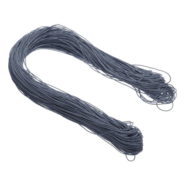 MECCANIXITY 1mm Waxed Cord 109 Yard Waxed Polyester Cord Gray