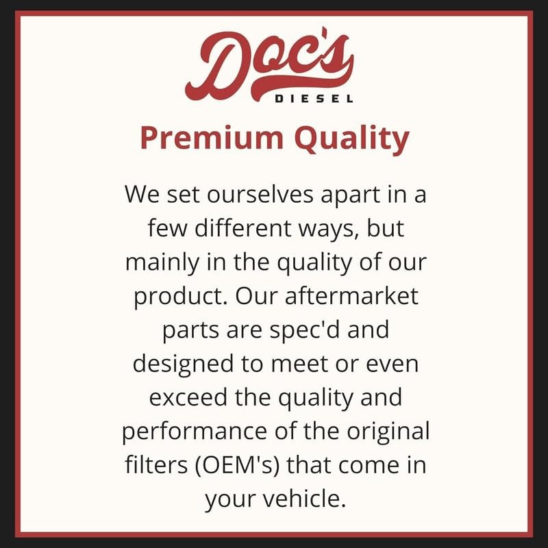 Doc's Diesel Filter Set DFD4615+D6128+DPA6109 | Compatible with Ford 6.7L