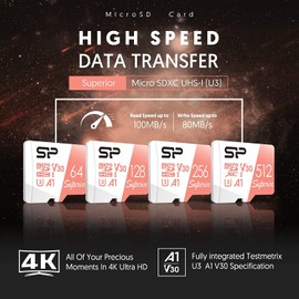 256GB Silicon Power Superior microSDXC UHS-I 4K Ultra HD Memory Card
