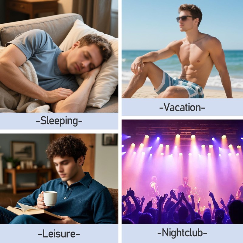 GENEMEN Mens Deep V-neck Leotard Boxers Shapewear Bodysuits (Black, L)