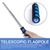 Bhogmeg Telescopic Flagpole Stainless Steel Handheld Flag Pole Portable Flag