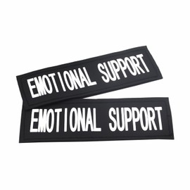 2 Pack Reflective Service Dog Patches with Hook Back for Pet Collar Vest Harness - 3 Sizes