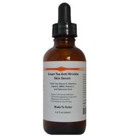 Green Tea Anti Wrinkle Skin Serum w/DMAE,Vitamin C and E, Allantoin, Glycerin and Hyaluronic Acid (2.3oz)