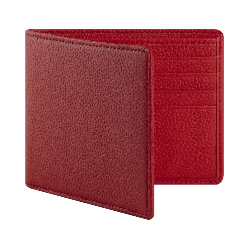 HANATORA PSA02 Genuine Leather Mini Wallet, Shrink Leather, Bifold, Trifold