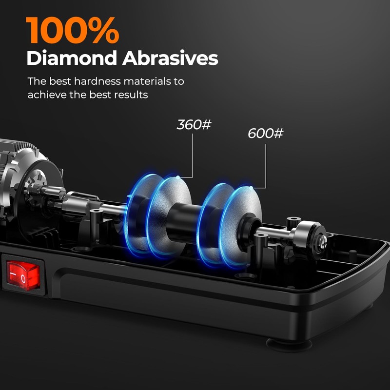 Electric Knife Sharpener, Precise 20° Diamond Knife Sharpener for Kitchen