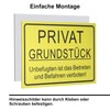 QUARKZMAN Privatgrundstück Signs 30 x 20 cm Betreten Verboten Sign
