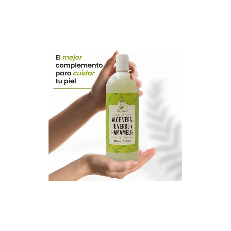 Productos Mart Mexico Tónico Facial 1L Aloe Vera Hamamelis Té