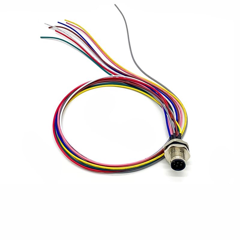 M12 Female A Coded 8 Pin Straight Back Bracket for