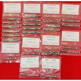 ALLOYBOLTZ - Compatible with Honda 2004-2005 TRX450R 450R Polished Stainless ATV Engine Bolt Screw KIT Set