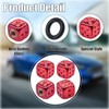 MEAJOO 4PCS Dice Tire Valve Stem Caps, Wheels Tire Air