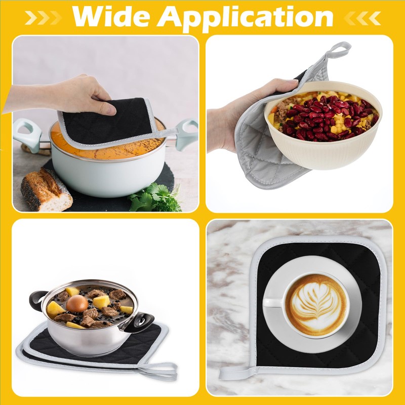 24 Pcs Pot Holders Bulk for Kitchen Heat Resistant, 7X