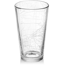 16 oz Pint Beer Glass Urban City Map Cleveland Ohio