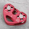30KN Dual Pulley Zip Line Rescue Cable Trolley Outdoor Rock