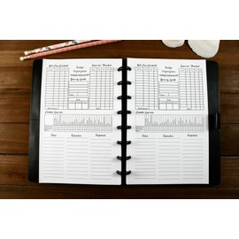 Monthly Budget At a Glance for Discbound Planners, Fits with Circa Junior, Arc by Staples, TUL, Half Letter Size (5.5'' x 8.5’'), (Planner sold separately), Budget Planner