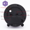 Lafocuse Analogue Alarm Clock, No Ticking, Metal Black 3D Numbers,