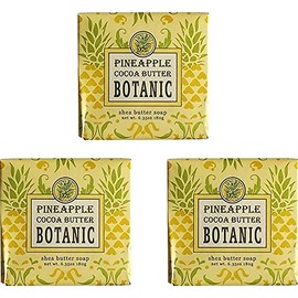 Greenwich Bay Cleansing Spa Soap, Shea Butter, and Cocoa Butter. Blended with Loofah and Apricot Seed, No Parabens, No Sulfates 6.35 Ounce (3 Pack) (Pineapple)