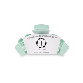 TELETIES - Medium Hair Clip - Spring Collection - Hair Claw Clips for Women - Strong Grip, Bendable Teeth, Curved Design - For All Hair Types and Textures - Mint