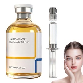 Suero antiarrugas de salmón, suero facial de salmón, esencia antiarrugas rejuvenecedora de colágeno, ampolla ligera reafirmante de agua de salmón, mejora la elasticidad de la piel (1)
