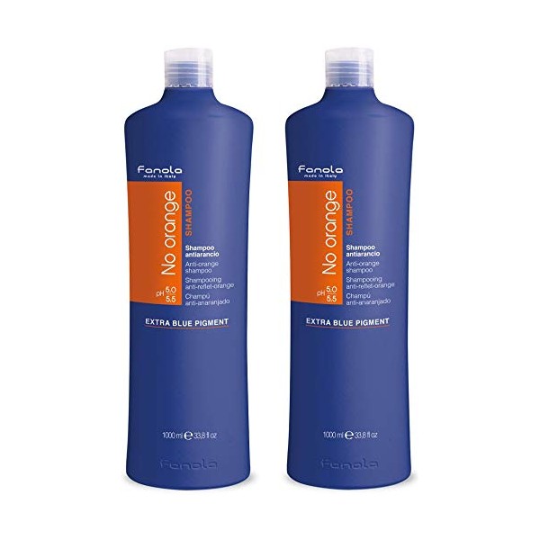 Fanola No Orange Shampoo Package 1000 ml, 2 Pack