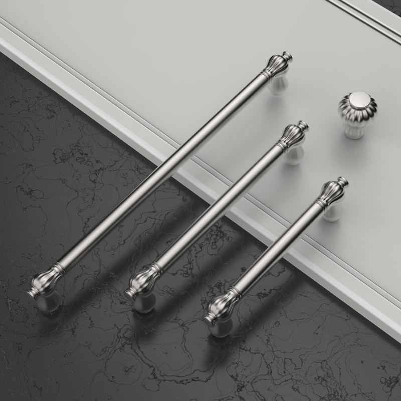 Asidrama 10 Pack Brushed Satin Nickel Kitchen Cabinet Knobs Dresser