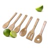 Adeco 6 Piece Kitchen Utensil Tool Set, Bamboo