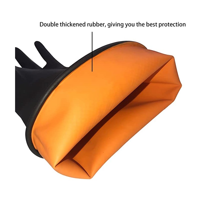 HHPROTECT Chemical Resistant Gloves,Waterproof Reusable Dishwashing Household Cleaning Protective Safety