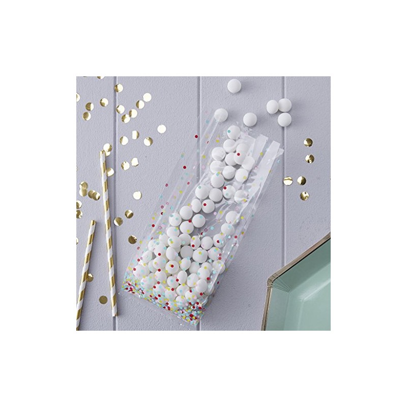 Ginger Ray Colourful Spotty Cellophane Party 10 Stück