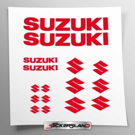 SUZUKI TANK & MOTORCYCLE HELMET SUZUKI TANK MOTORCYCLE HELMET STICKER SET