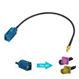 Bingfu Car DAB Radio Antenna Adapter Cable, 15cm Fakra Z Female to SMB Female Coaxial Pigtail Cable Compatible with Car Truck SUV Sirius DAB Radio Stereo Receiver Tuner GPS Antenna Navigation System