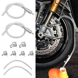 RGOAANC Brake Bleeder Hose, ​​Brake Bleeder Kit, Motorcycle Hydraulic Brake System Bleeding Tools, One Way Check Valve Brake Fluid Bleeder Kit with Tube & Clamp Universal for Most Cars