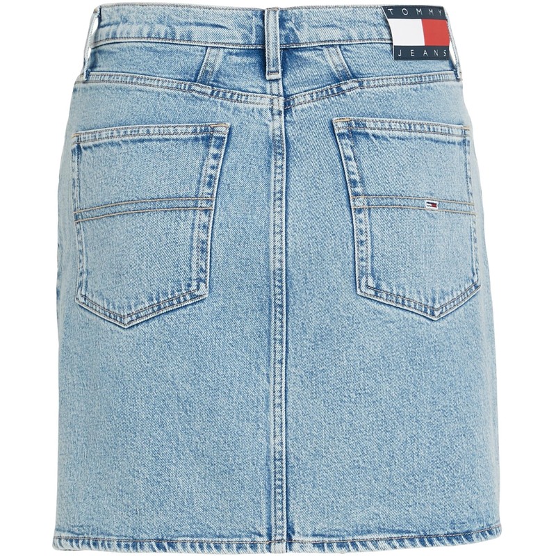 Tommy Jeans Women's Denim Mini Denim Skirt with Stretch, Blue