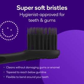 BURST Genuine Replacement Heads for Original Sonic Electric Toothbrush (Black/3 Pack) | Ultra Soft Bristles for a Deep Clean | Stain & Plaque Removal