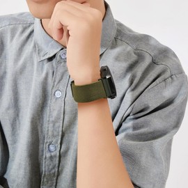 Nylon Bands Compatible with Garmin Forerunner 970 Watch Band/Forerunner 965 Watchband, Soft Farbic Strap Adjustable Loop for Forerunner 955/Forerunner 945/935/Instinct 3 45mm/Instinct 2/1 Men Women