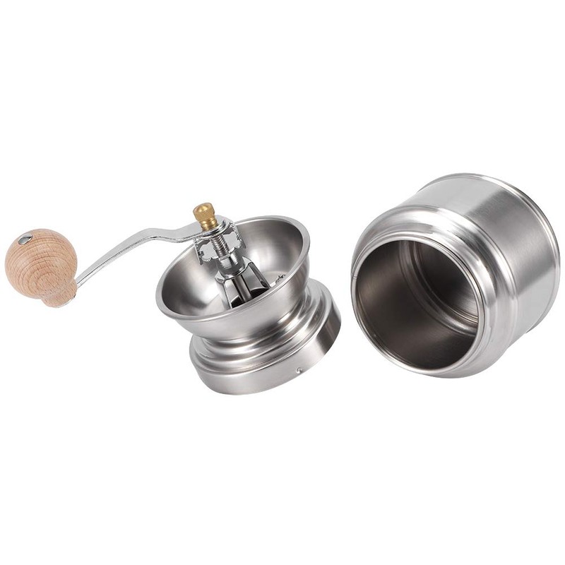 Portable Stainless Steel Manual Coffee Grinder Convenient Adjustable Coffe Bean